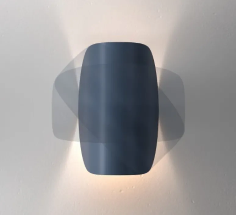 Applique*Fontana Arte Applique murale, IO, , IP40, LED, dim, 2700K, 700lm, L10,5cm, H16,5cm - bleu