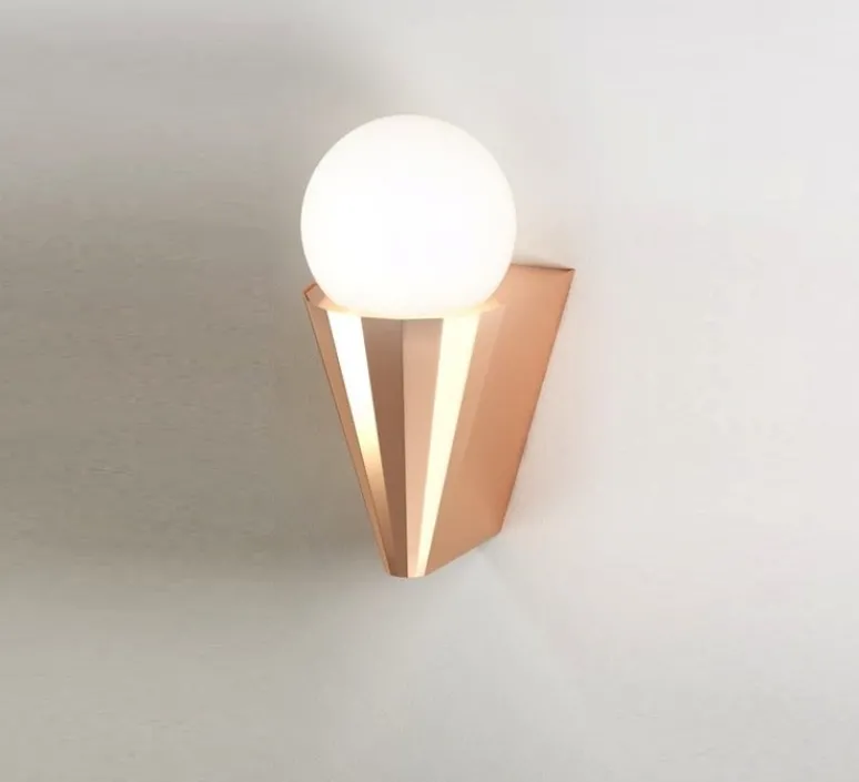 Applique*CVL Applique murale, IP Cornet, , IP24, L12,5cm, H21,2cm - cuivre satiné