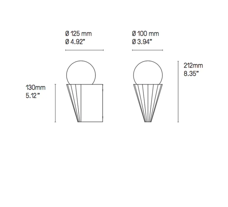 Applique*CVL Applique murale, IP Cornet, , IP24, L12,5cm, H21,2cm - cuivre satiné
