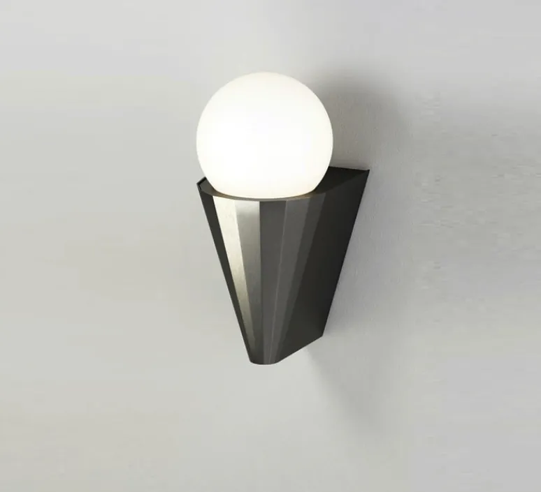 Applique*CVL Applique murale, IP Cornet, , IP44, L12,5cm, H21,2cm - Graphite satiné