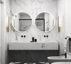 Applique*CVL Applique murale, IP LINK 410, , IP44, LED, 3000K, 150lm, L5cm, H41cm - laiton