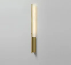 Applique murale, IP LINK, laiton satiné, IP44, L5cm, H58cm - Cvl