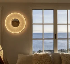 Applique murale, Iris mirror 80, blanc, LED, dim, 2700K, 4251 lm, Ø80cm, H9,2cm - Dix heures dix