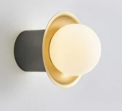 Applique*CVL Applique murale, Janed 140 simple, , L12cm, H8cm - laiton satiné/Graphite satiné