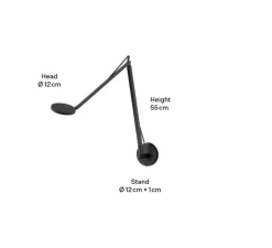 Applique murale, John, blanc, LED, dim, 3500K, 850 lm, Ø12cm, H55cm - GRAU