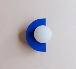 Applique murale, Joseph, bleu, L22cm, H30cm - Zuri