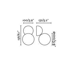 Applique murale, Joy applique, noir et blanc, LED, 3000K, 280 lm, L10cm, H15,6cm - Faro