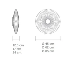 Applique murale, KALEIDOSCOPE APPLIQUE GM, blanc, Ø85cm - Celine-Wright