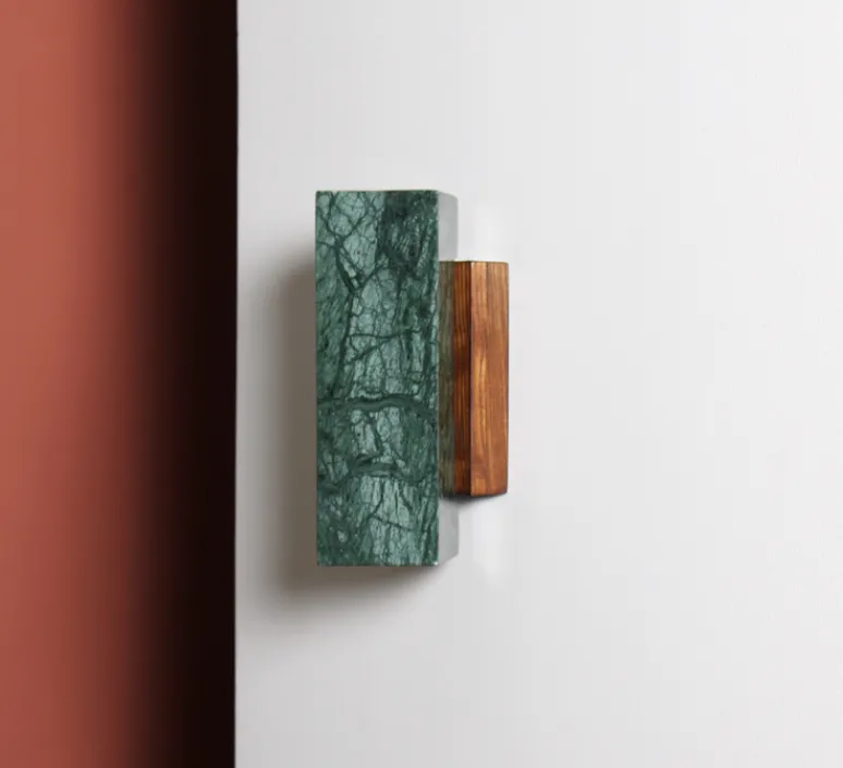 Applique*BACCARIS Applique murale, Kali Square, , L11,3cm, H25cm - Marbre vert