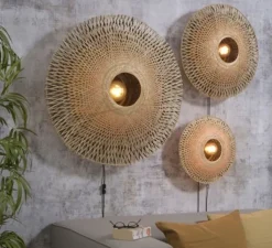 Applique*Good&Mojo Applique murale, Kalimantan S, , L44cm, H44cm - naturel