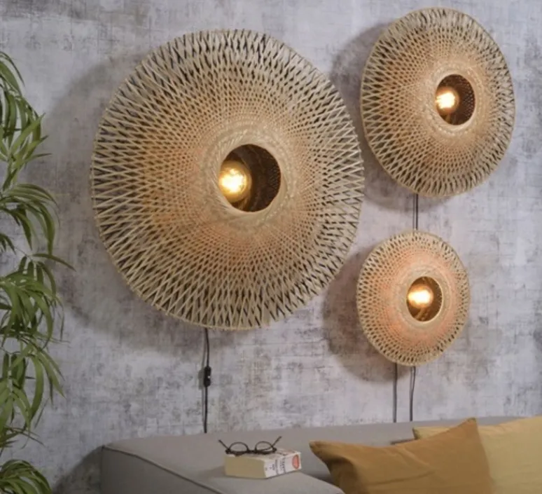 Applique*Good&Mojo Applique murale, Kalimantan S, , L44cm, H44cm - naturel