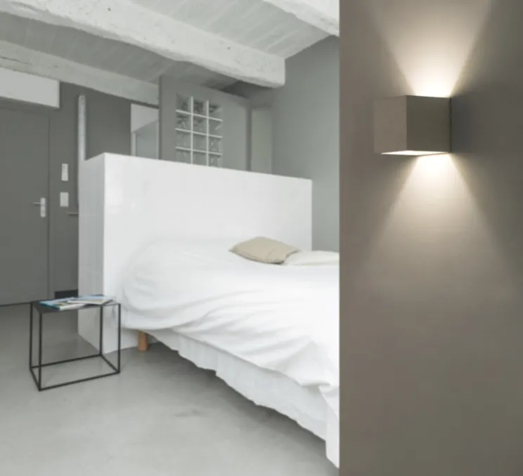 Applique murale, Kamen, gris, L11,5cm, H11,5cm - Faro