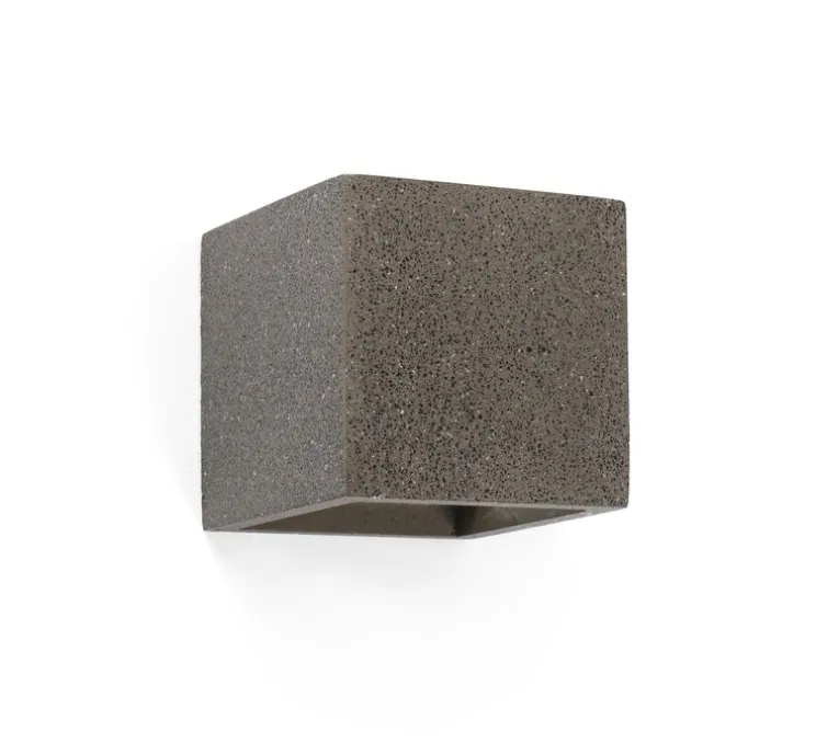 Applique murale, Kamen, gris, L11,5cm, H11,5cm - Faro