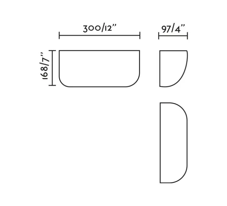 Applique murale, Kappu 300, blanc, L30cm, H16,8cm - Faro