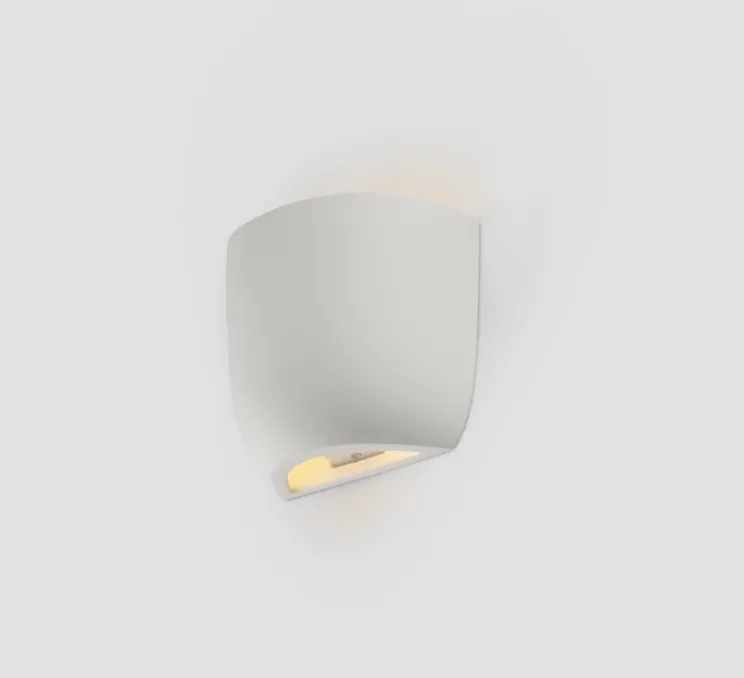 Applique murale, Kappu 158, plâtre blanc, L15cm, H15,8cm - Faro