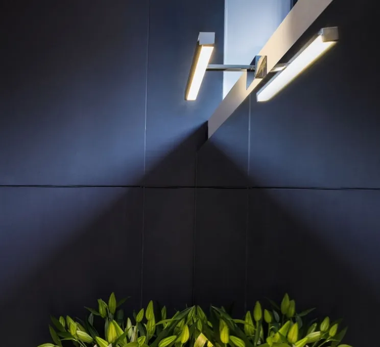 Applique murale, Kashima 350, chrome poli, IP44, LED, 3000K, 165lm, L35cm, H5,5cm - Astro