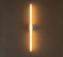 Applique murale, KILTER, blanc, IP44, LED, dim, 2700K, 375 lm, L17cm, H64cm - Tala