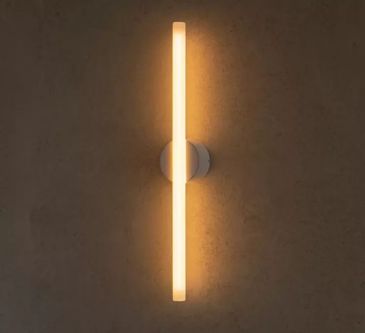 Applique murale, KILTER, blanc, IP44, LED, dim, 2700K, 375 lm, L17cm, H64cm - Tala