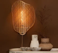 Applique*Good&Mojo Applique murale, Kinabalu, , Ø40cm, H50cm - naturel et marron