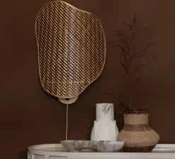 Applique*Good&Mojo Applique murale, Kinabalu, , Ø40cm, H50cm - naturel et marron