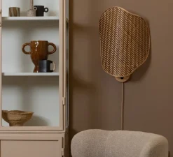 Applique*Good&Mojo Applique murale, Kinabalu, , Ø40cm, H50cm - naturel et marron