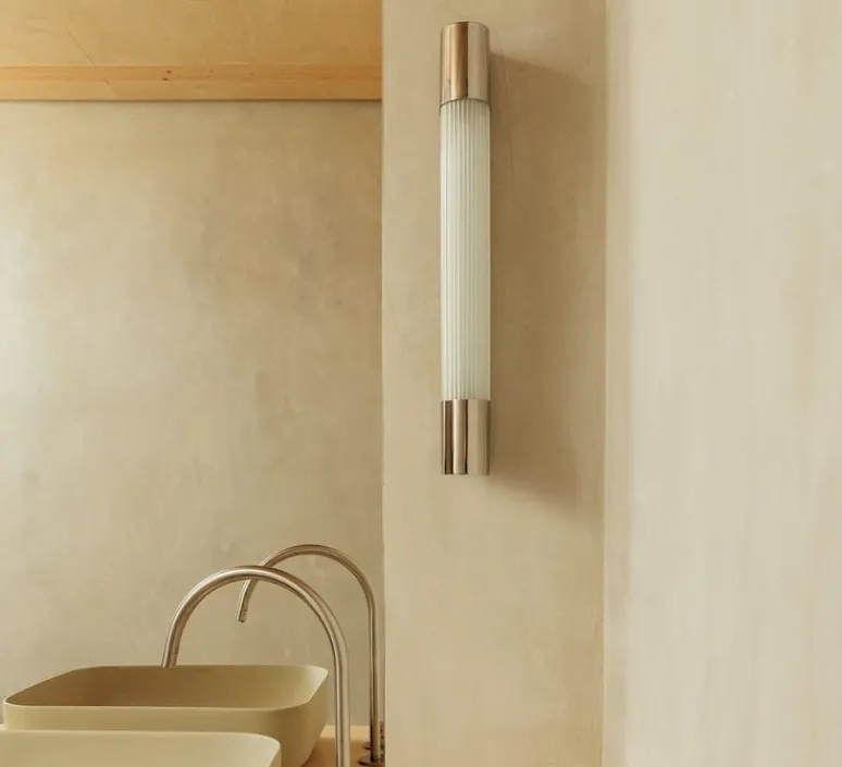 Applique*Faro Applique murale, Kiva 600, , IP44, LED, 3000K, 1103 lm, L6,8cm, H60cm - chrome