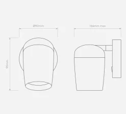 Applique murale, Koto Single Switched, blanc mat, L9cm, H9cm - Astro