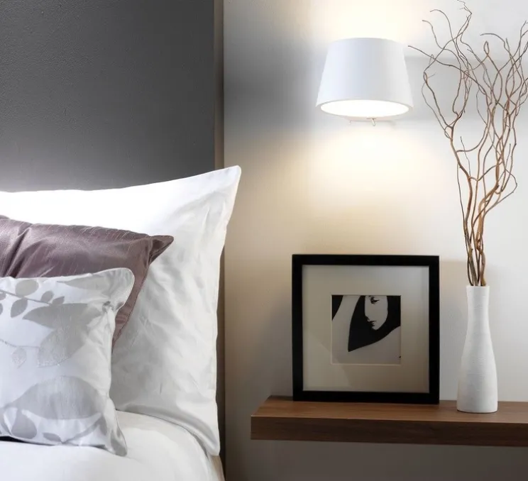 Applique murale, Koza, prêt à peindre, blanc, L16,5cm, H13,5cm - Astro