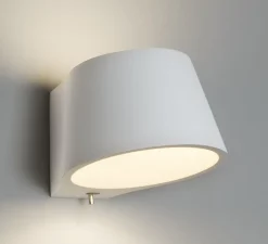 Applique murale, Koza, prêt à peindre, blanc, L16,5cm, H13,5cm - Astro