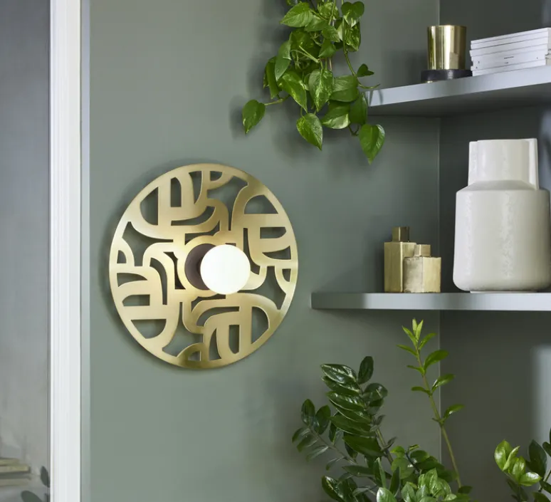 Applique*Market Set Applique murale, Labyrinthe, , Ø40cm, P10cm - laiton