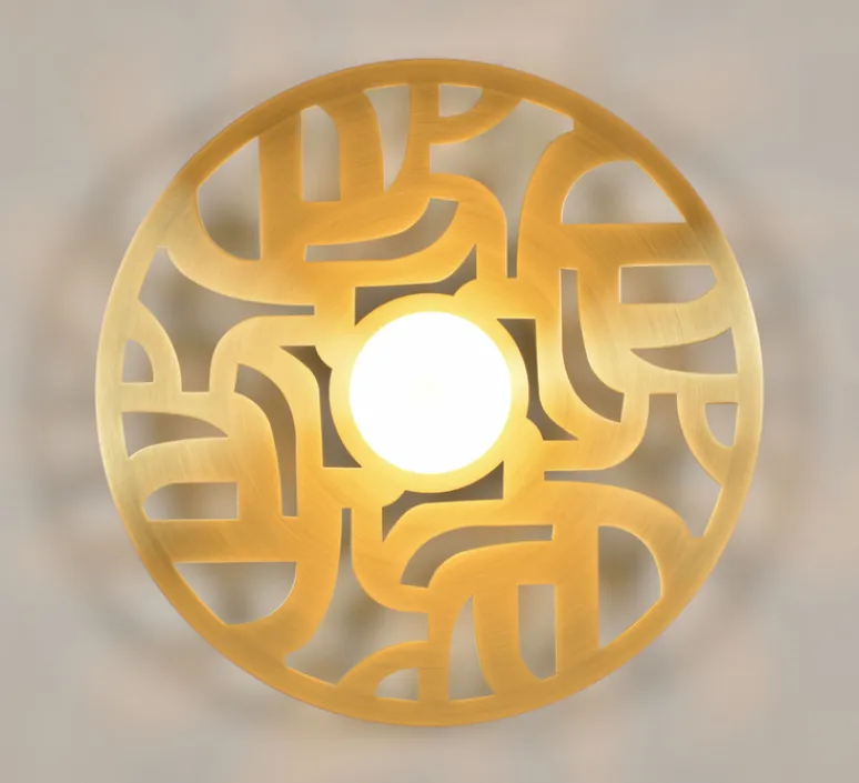 Applique*Market Set Applique murale, Labyrinthe, , Ø40cm, P10cm - laiton