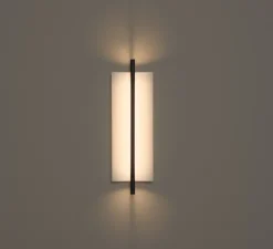 Applique murale, Lamina 45, noir et blanc, LED, dim, 2700K, 375 lm, L18cm, H58,7cm - Santa & Cole