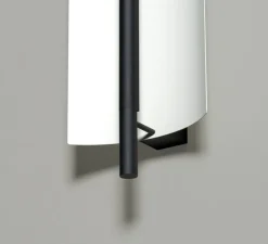 Applique murale, Lamina 45, noir et blanc, LED, dim, 2700K, 375 lm, L18cm, H58,7cm - Santa & Cole