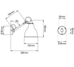 Applique*DCW éditions Paris Applique murale, Lampe Gras N°104, , L15,3cm, H18,9cm - laiton