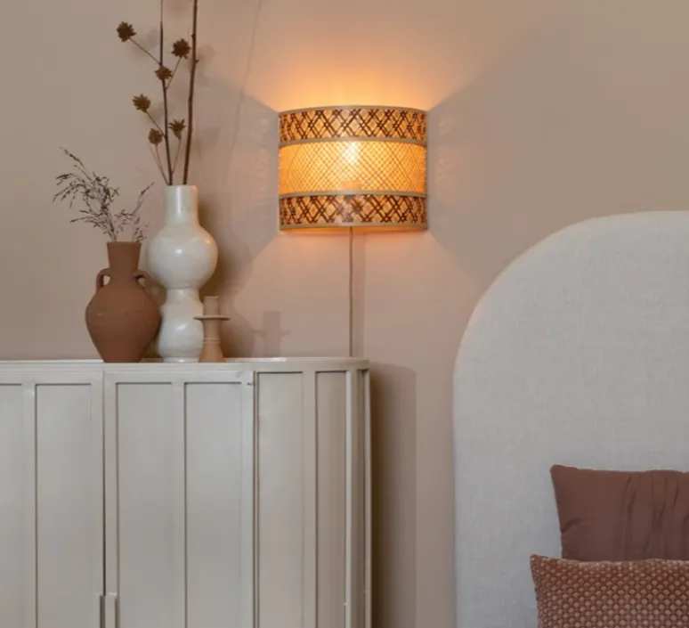 Applique*Good&Mojo Applique murale, Langkawi, , Ø32cm, H25cm - naturel et marron