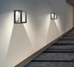 Applique*Light Point Applique murale, Lantern W2, , LED, L16cm, H20cm - noir