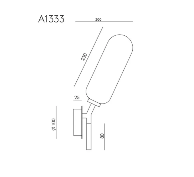Applique*Aromas del Campo Applique murale, Lari, A1333, , IP44, LED, dim, 2700K, 900 lm, L10cm, H33cm - noir mat, cuir taupe