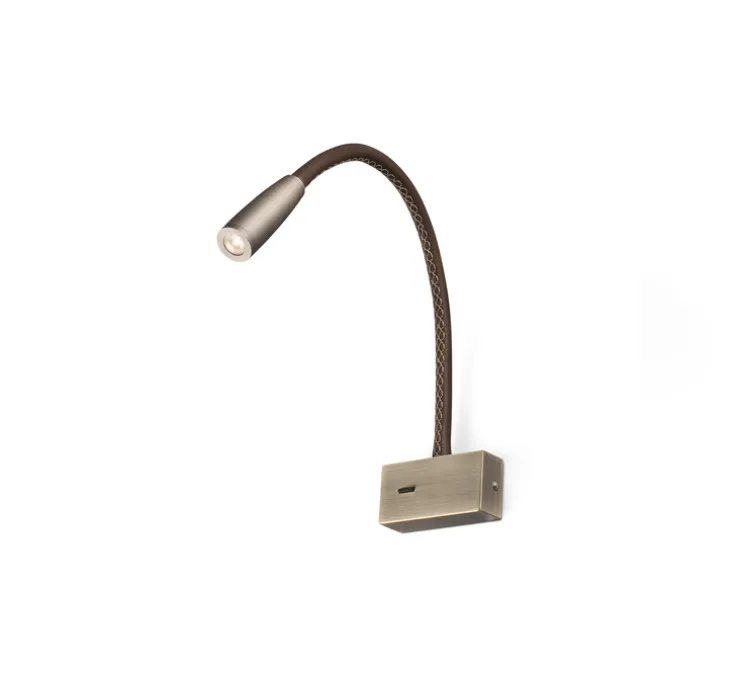 Applique murale, Lead, bronze, LED, 3000K, 180lm, Ø3cm, H40cm - FARO