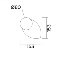 Applique*Atelier Areti Applique murale, Leaf, , L15,3cm, H15,3cm - laiton, verre opalin