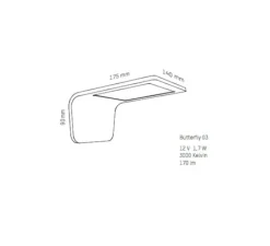 Applique*Tunto Applique murale LED, Butterfly, , 3000K, L17,5cm - chêne