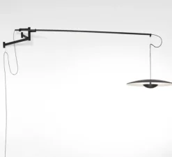 Applique*Marset Applique murale, LED, 2700k, 698lm, pivotante, Ginger A XL 42, avec interrupteur, , L132cm - wengé