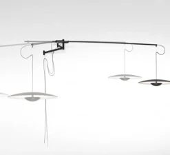 Applique*Marset Applique murale, LED, 2700k, 698lm, pivotante, Ginger A XL 42, avec interrupteur, , L132cm - wengé