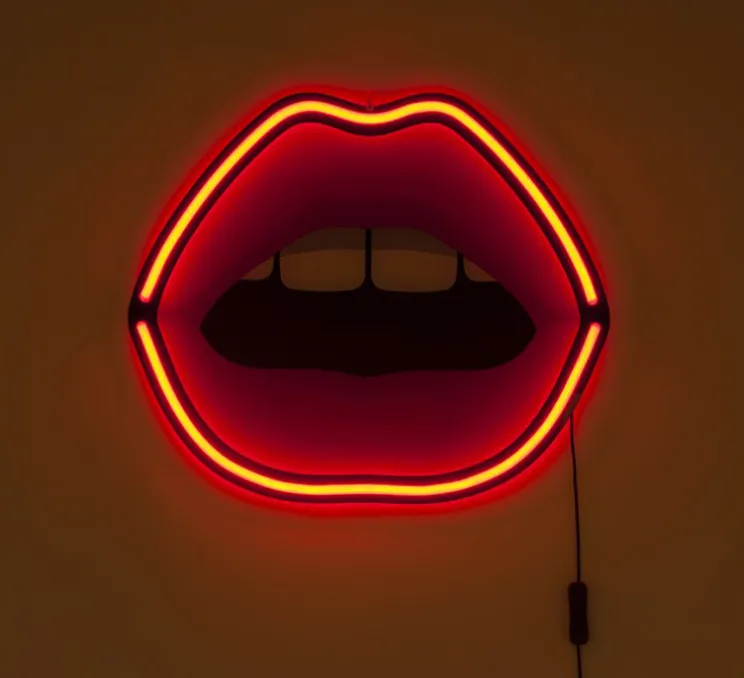 Applique murale, LED Neon Signs Mouth, bouche, LED, L47cm, H2cm - Seletti