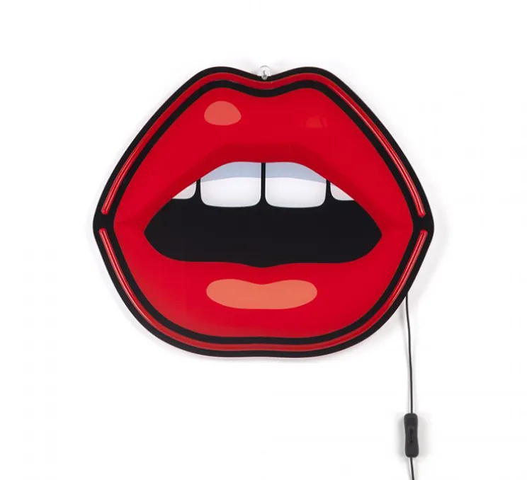 Applique murale, LED Neon Signs Mouth, bouche, LED, L47cm, H2cm - Seletti