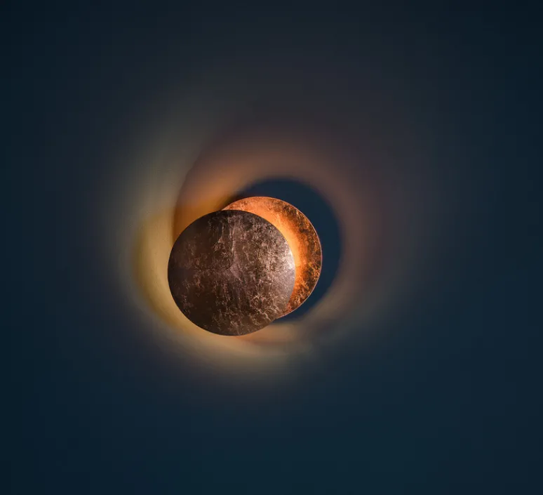 Applique*Catellani & Smith Applique murale, Lederam W, , LED, dim, 2700K, 1550 lm, Ø25cm, H25cm - cuivre