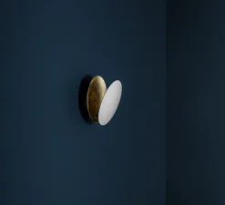 Applique murale, Lederam W, blanc, or, LED, dim, 2700K, 1550 lm, Ø17cm, H17cm - Catellani & Smith