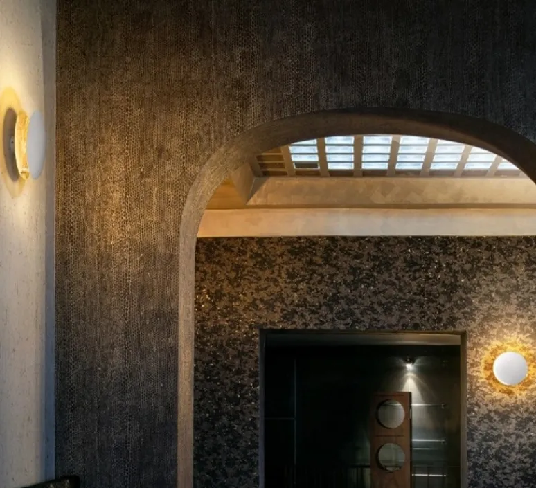 Applique*Catellani & Smith Applique murale, Lederam W25, blanc et laiton, LED, dim, 2700K, 1550 lm, Ø25cm, H25cm - laiton et blanc