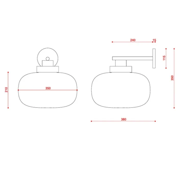 Applique murale, Legier, 557.44, noir texturé, cuivre, verre fumé, IP40, LED, dim, 2700K, 800 lm, L35cm, H35cm - Tooy