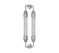 Applique*Umage Applique murale, Lemon squeeze double short, , L18,5cm, H77cm - acier poli, verre opalin