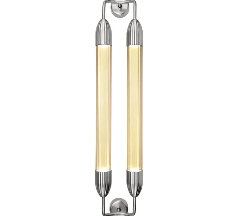 Applique*Umage Applique murale, Lemon squeeze double long, , L18,5cm, H94cm - acier poli, verre opalin